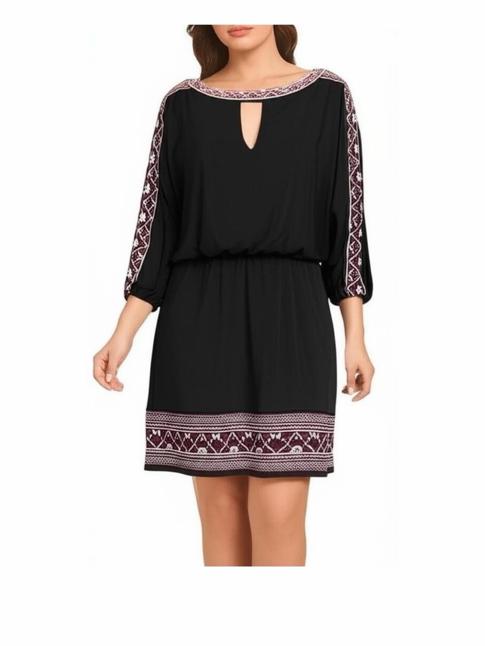 WHBM - Slit Sleeve
Embroidered Blouson Dress